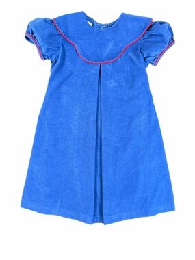 ANVY KIDS Maggie Dress in Blue Corduroy - 6